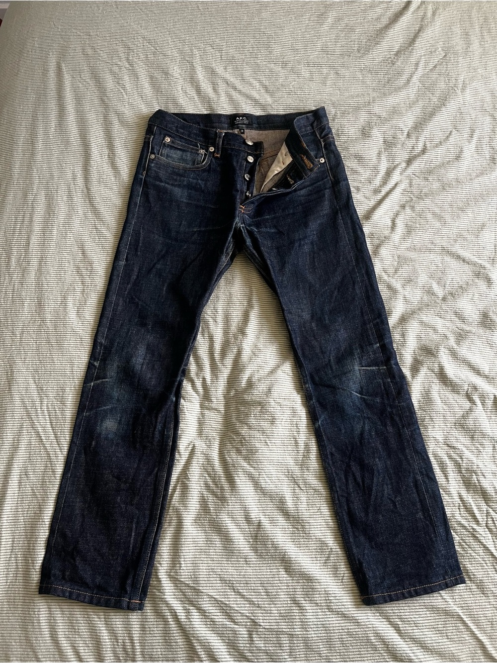 A.P.C. Selvedge Denim Jeans Size 28W/26.5L Petit Standard Jean Droit Etroit